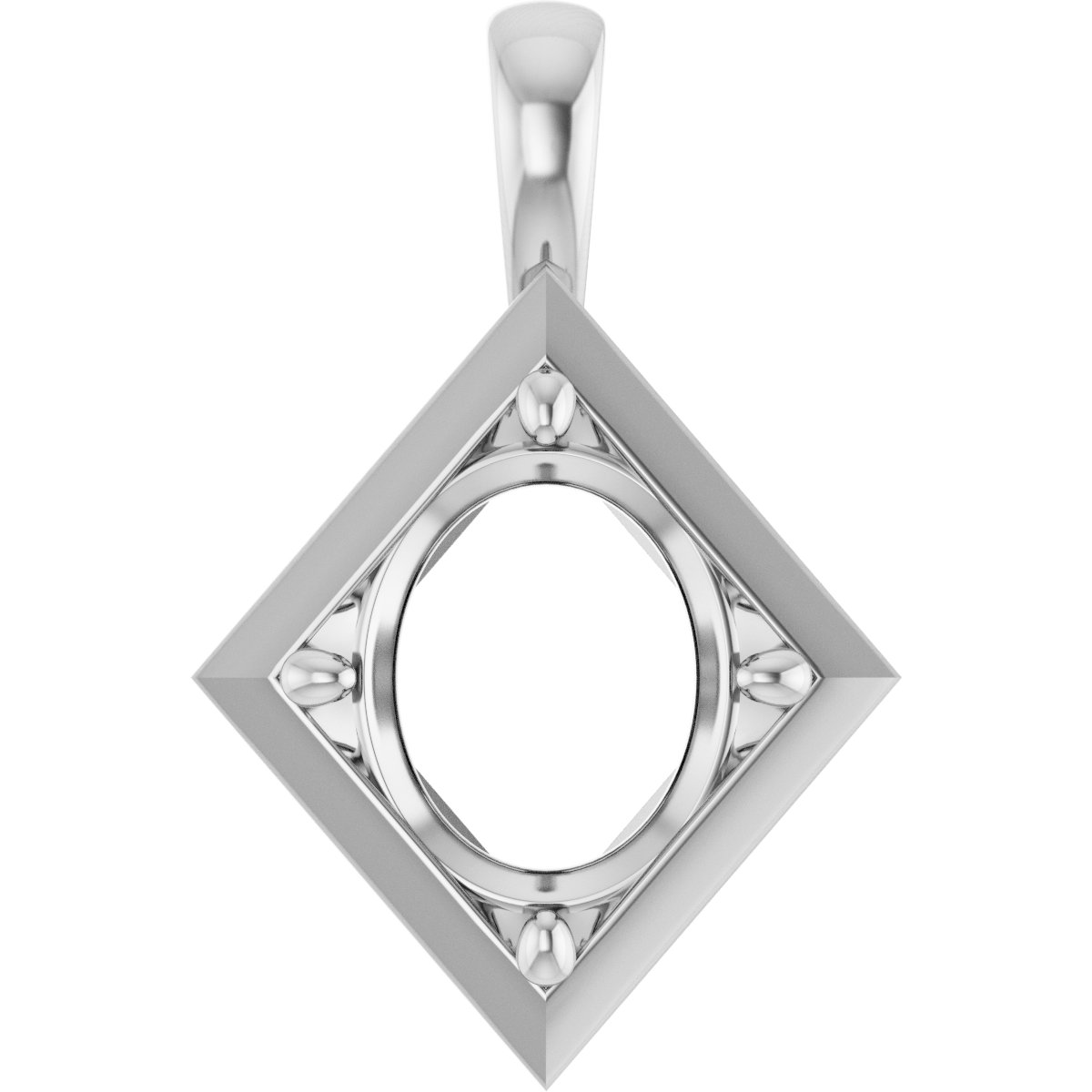 Claw-Prong Bezel-Style Solitaire Charm/Pendant