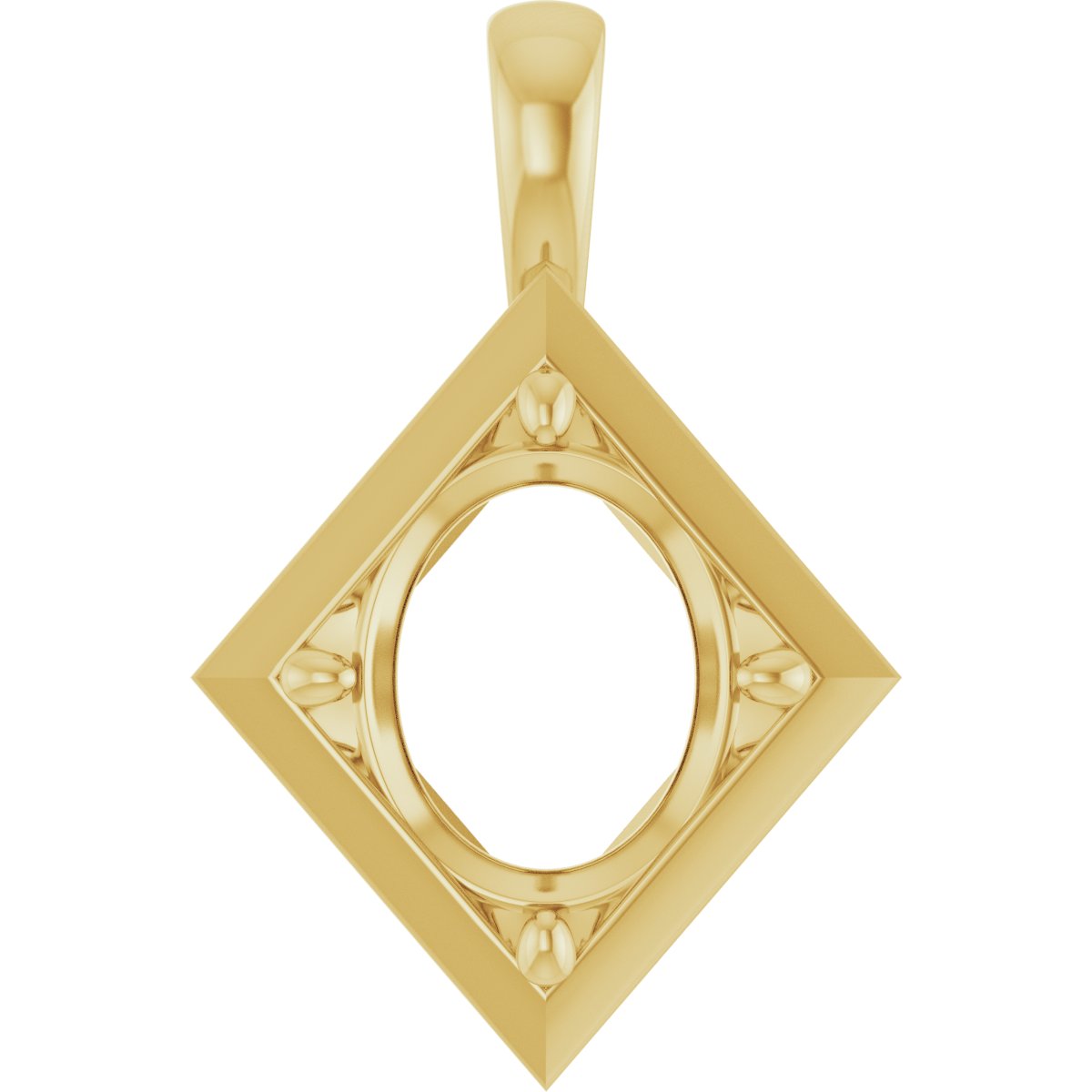 Claw-Prong Bezel-Style Solitaire Charm/Pendant