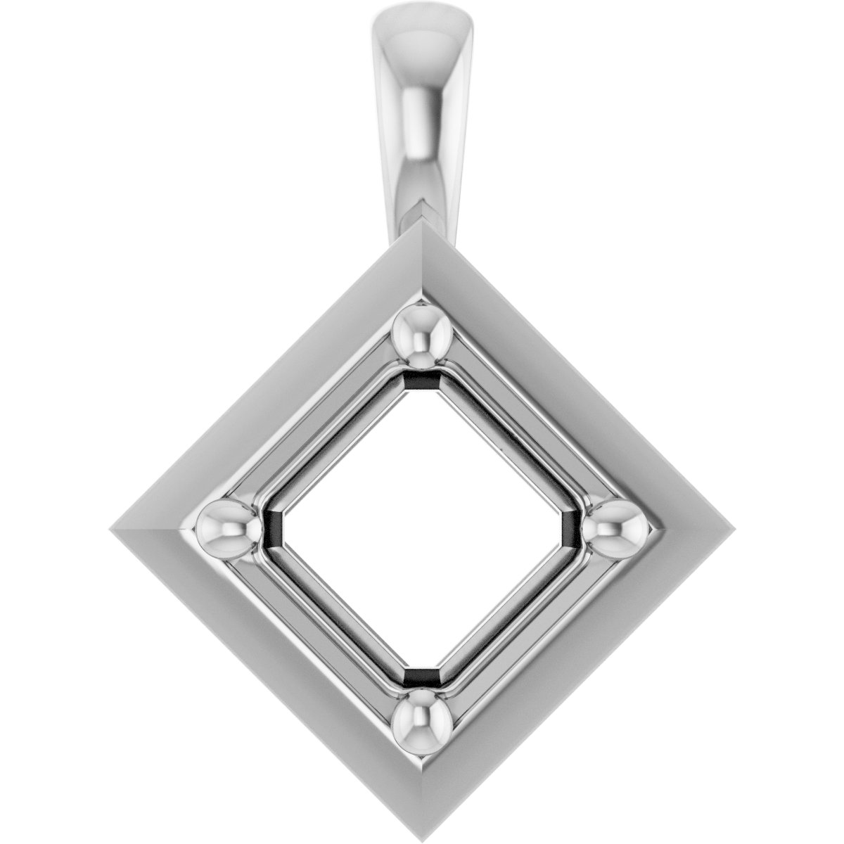 Claw-Prong Bezel-Style Solitaire Charm/Pendant