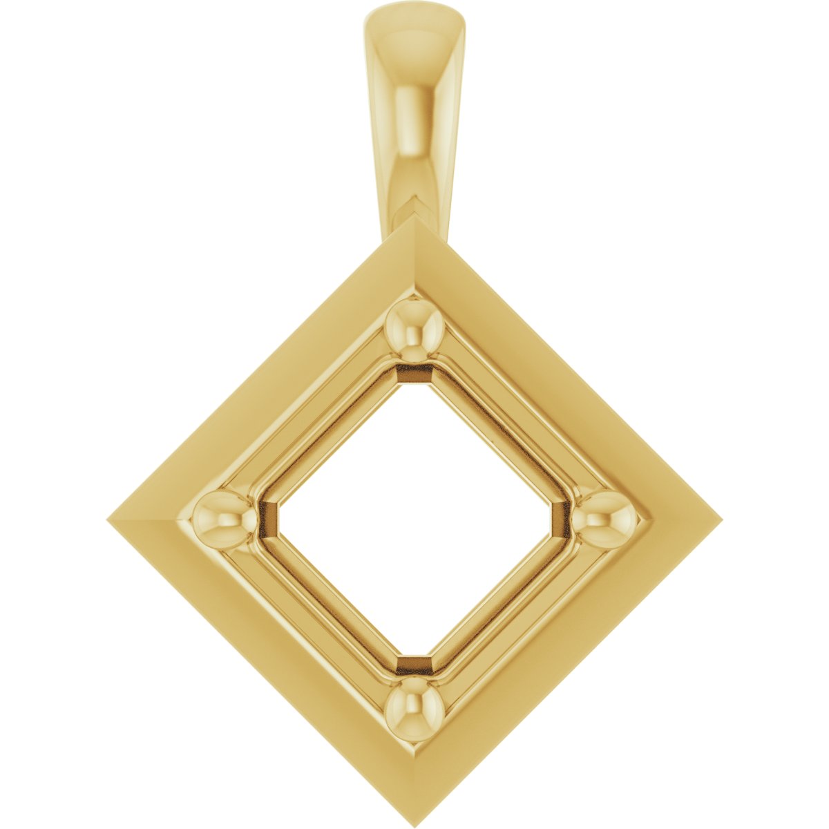 Claw-Prong Bezel-Style Solitaire Charm/Pendant