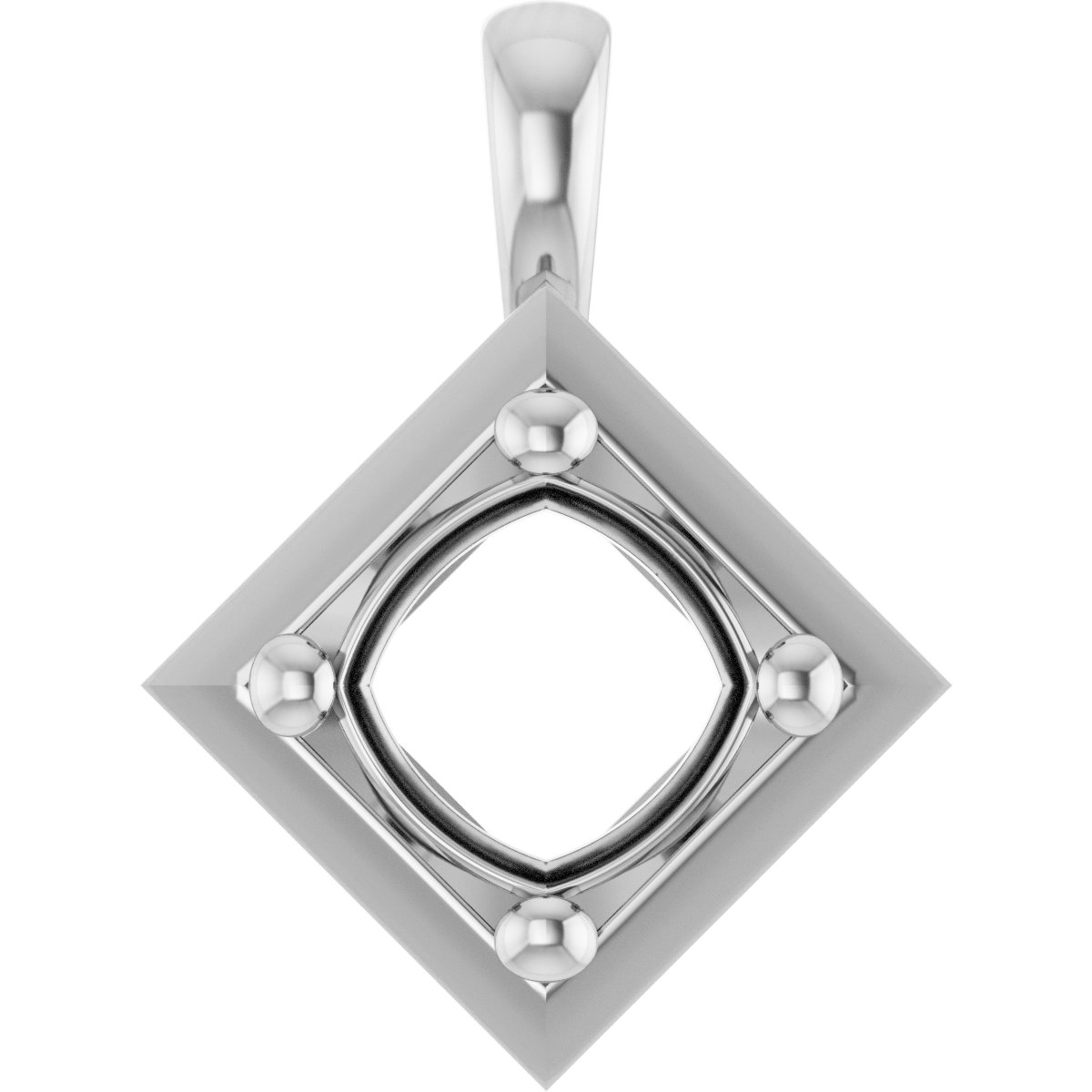 Claw-Prong Bezel-Style Solitaire Charm/Pendant
