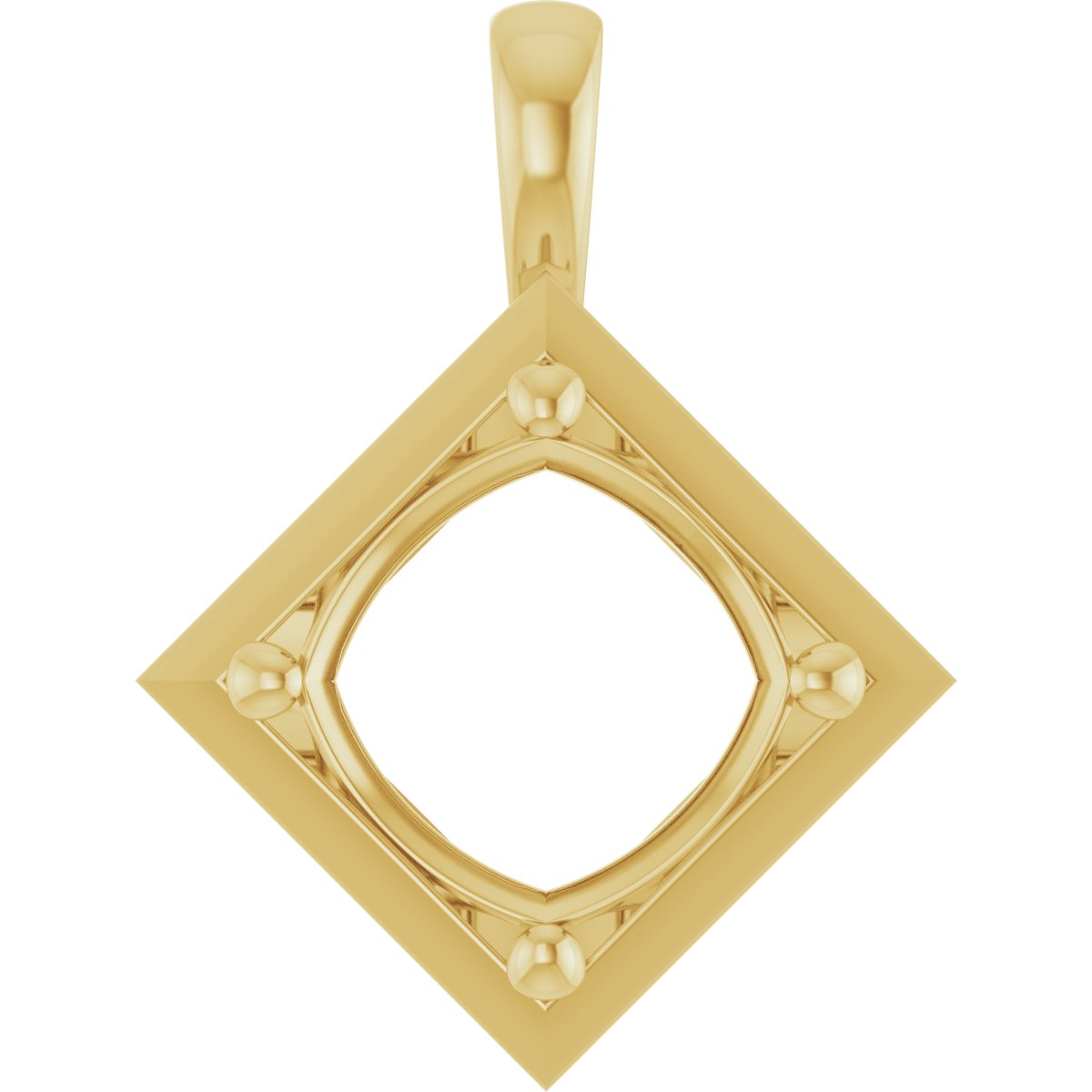 Claw-Prong Bezel-Style Solitaire Charm/Pendant