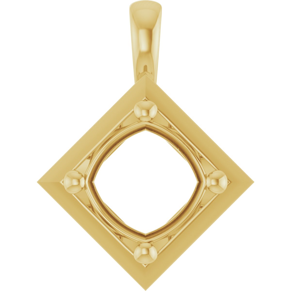 Claw-Prong Bezel-Style Solitaire Charm/Pendant