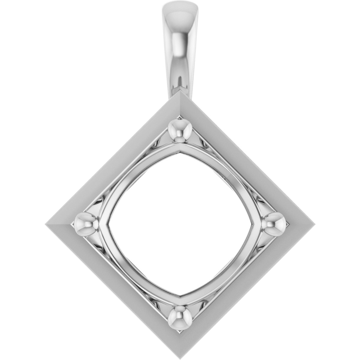 Claw-Prong Bezel-Style Solitaire Charm/Pendant