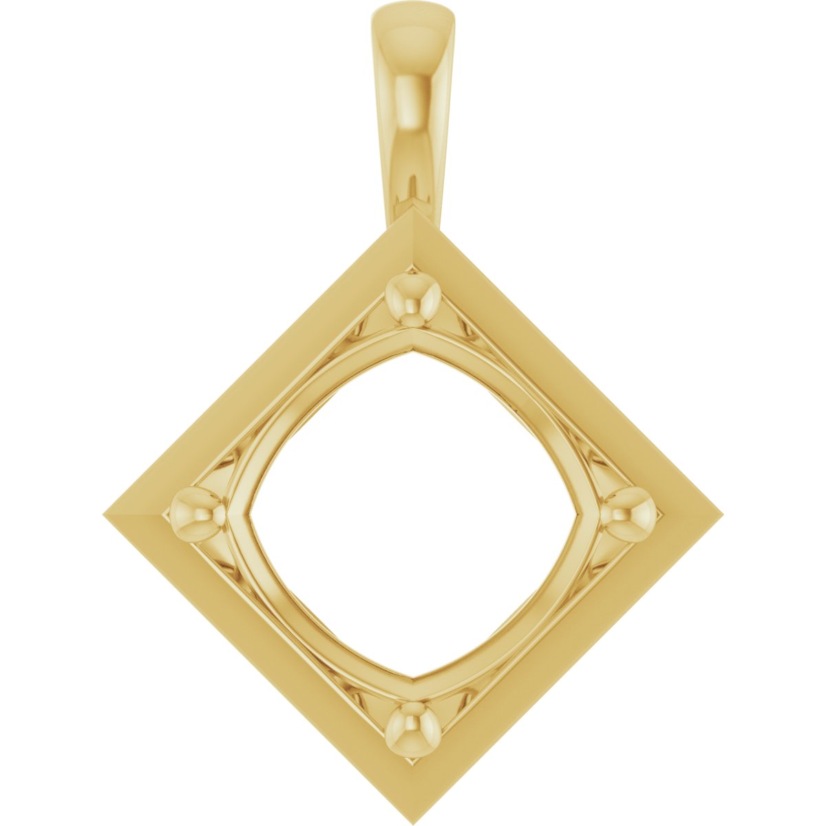 Claw-Prong Bezel-Style Solitaire Charm/Pendant