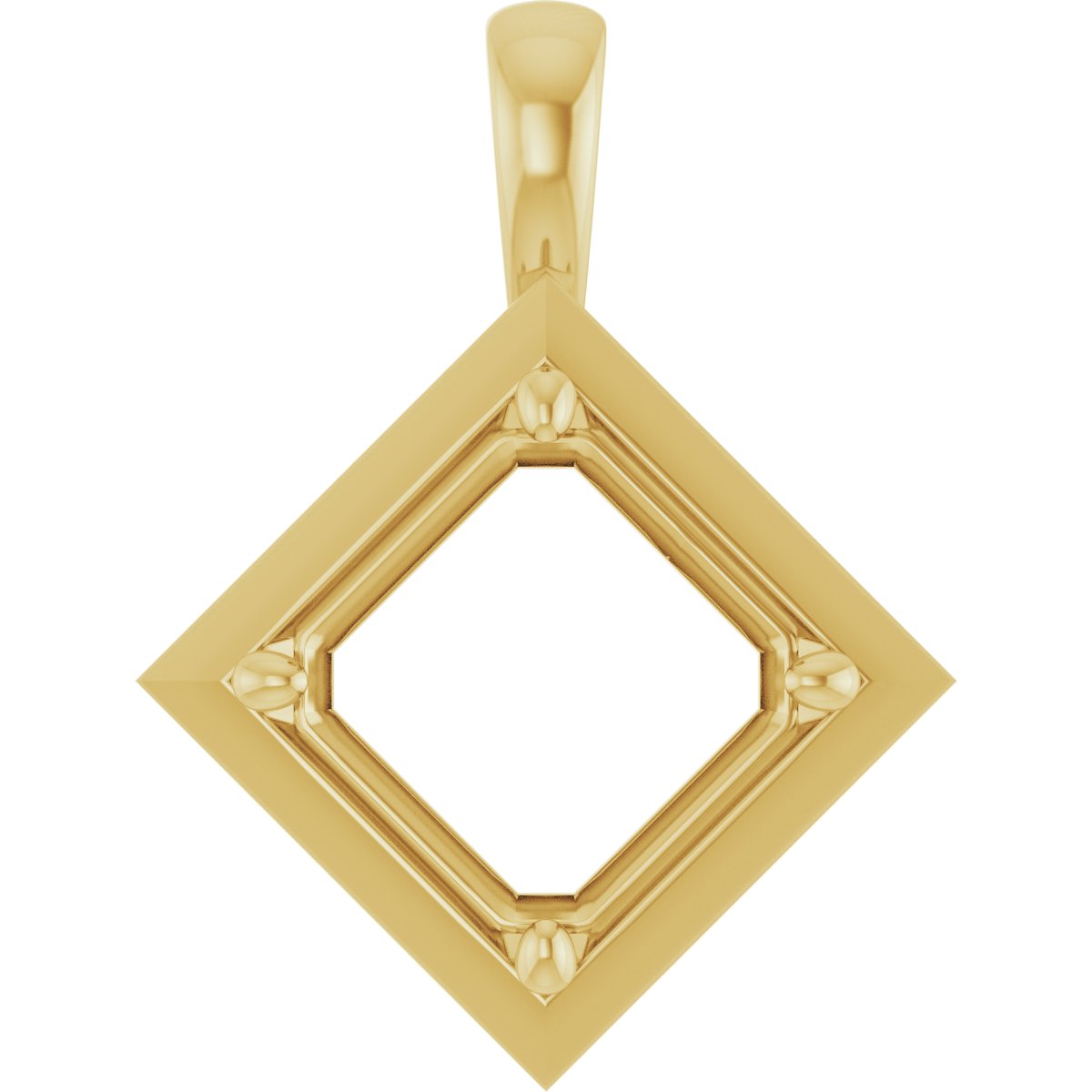 Claw-Prong Bezel-Style Solitaire Charm/Pendant