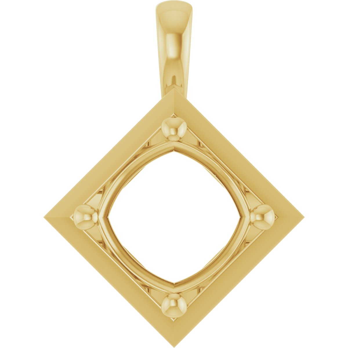 Claw-Prong Bezel-Style Solitaire Charm/Pendant