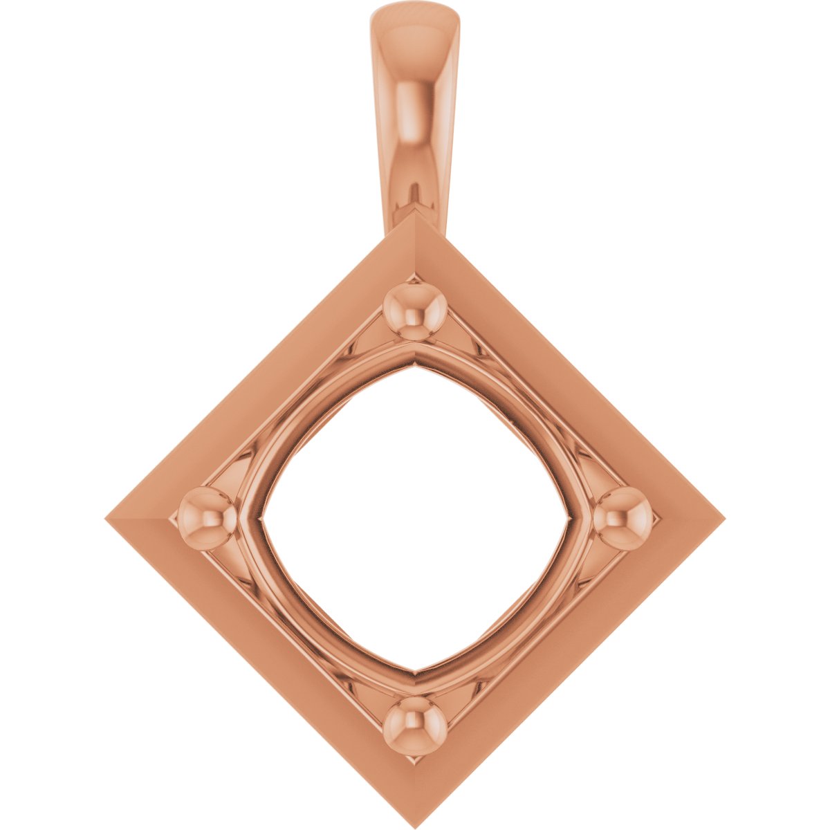 Claw-Prong Bezel-Style Solitaire Charm/Pendant