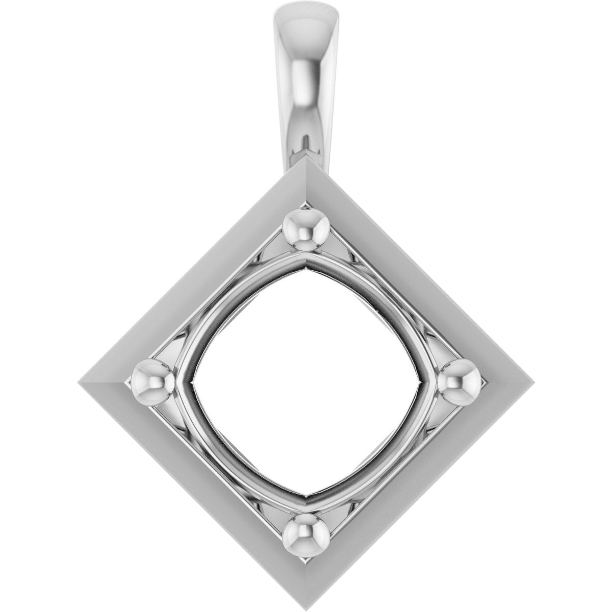 Claw-Prong Bezel-Style Solitaire Charm/Pendant