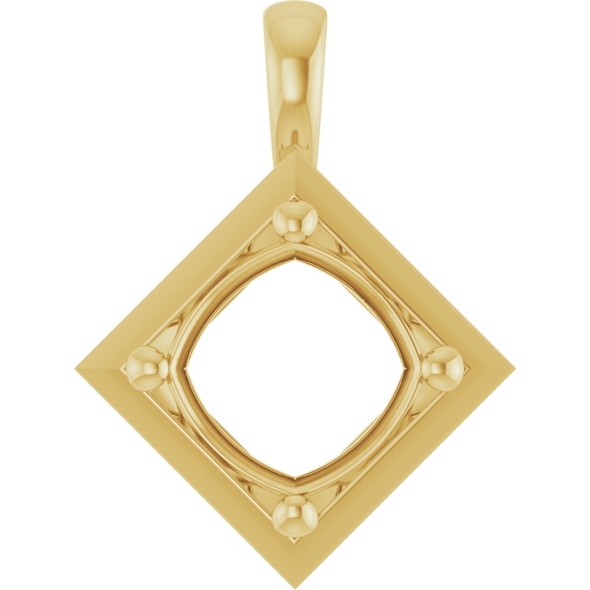 Claw-Prong Bezel-Style Solitaire Charm/Pendant