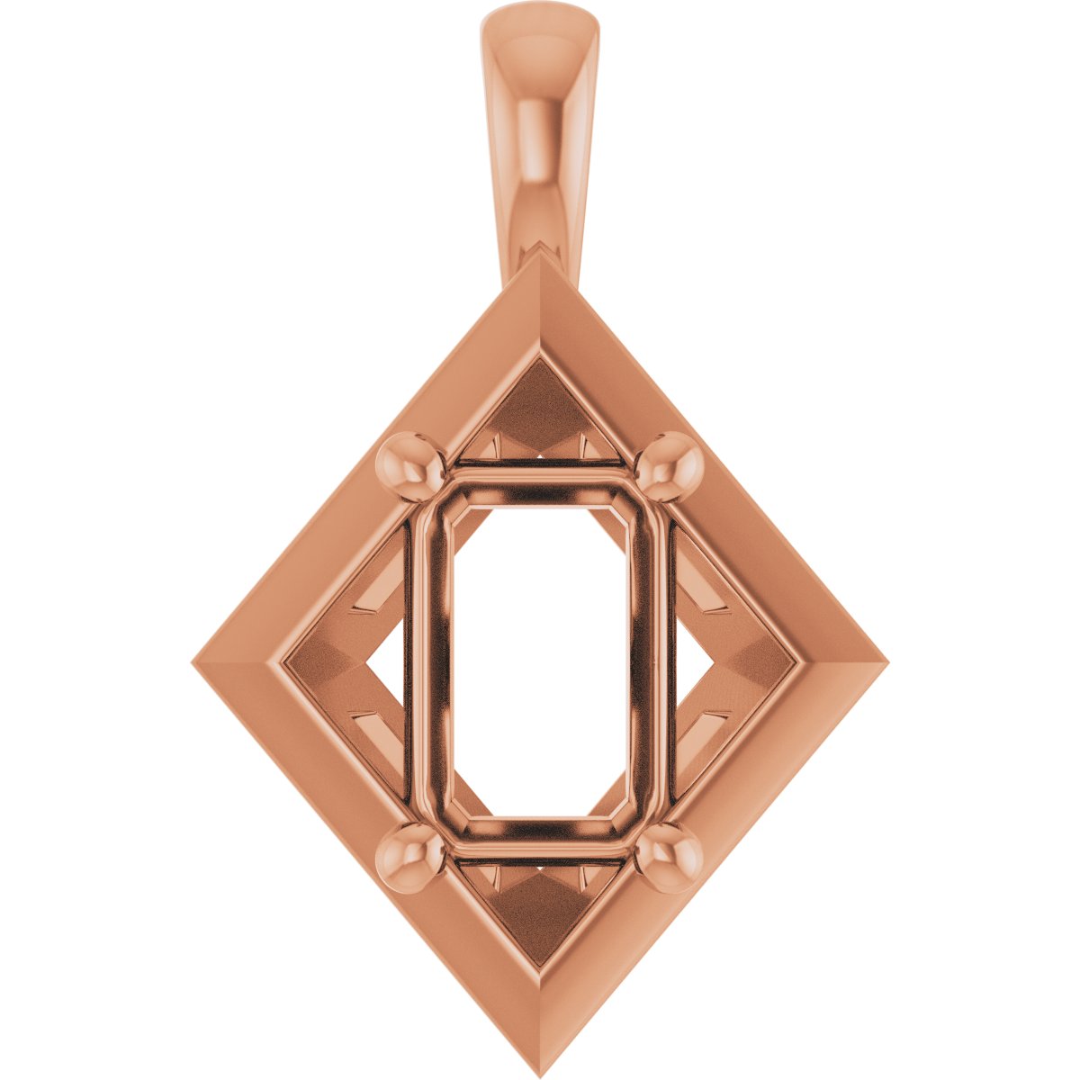 Claw-Prong Bezel-Style Solitaire Charm/Pendant