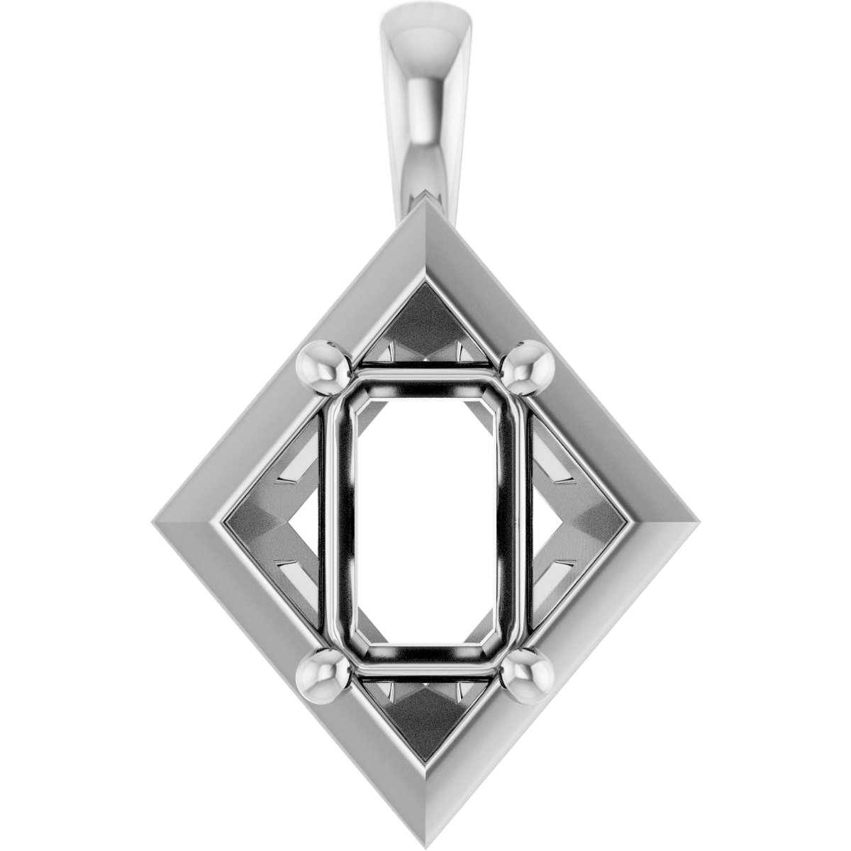 Claw-Prong Bezel-Style Solitaire Charm/Pendant