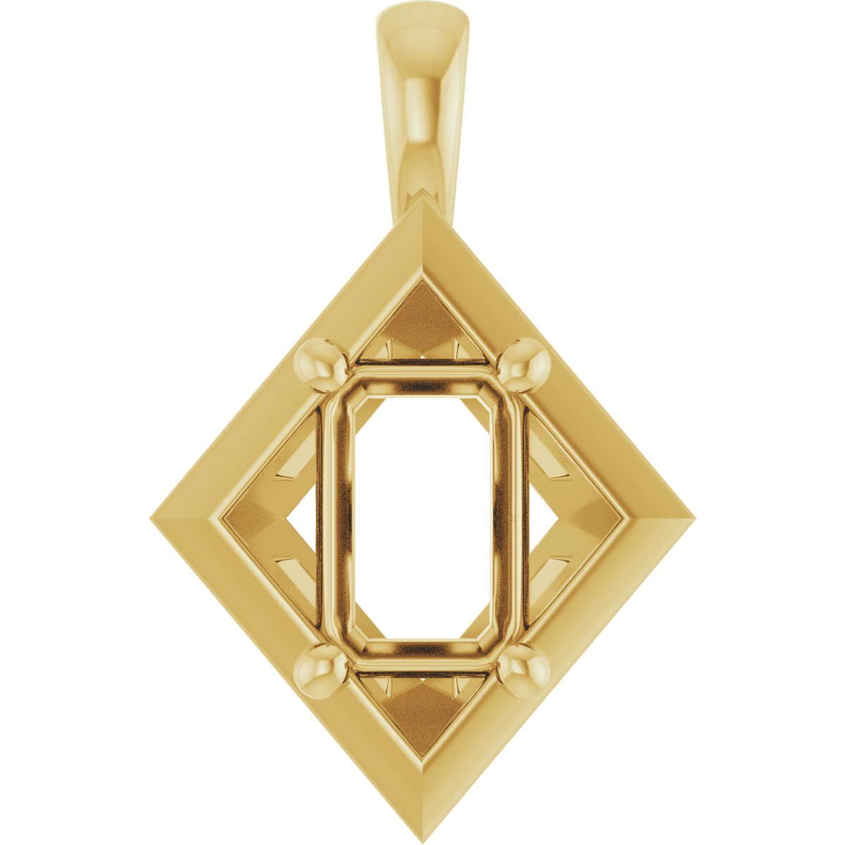Claw-Prong Bezel-Style Solitaire Charm/Pendant