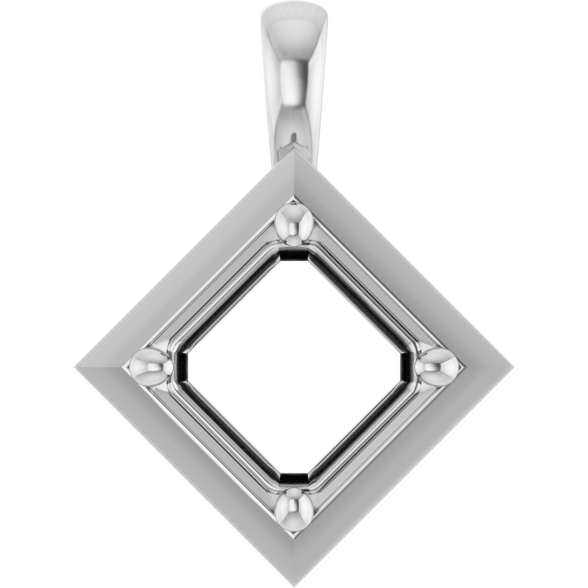 Claw-Prong Bezel-Style Solitaire Charm/Pendant
