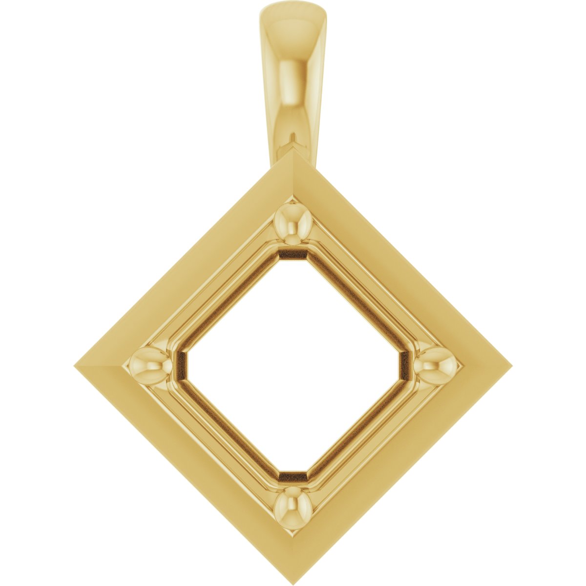 Claw-Prong Bezel-Style Solitaire Charm/Pendant