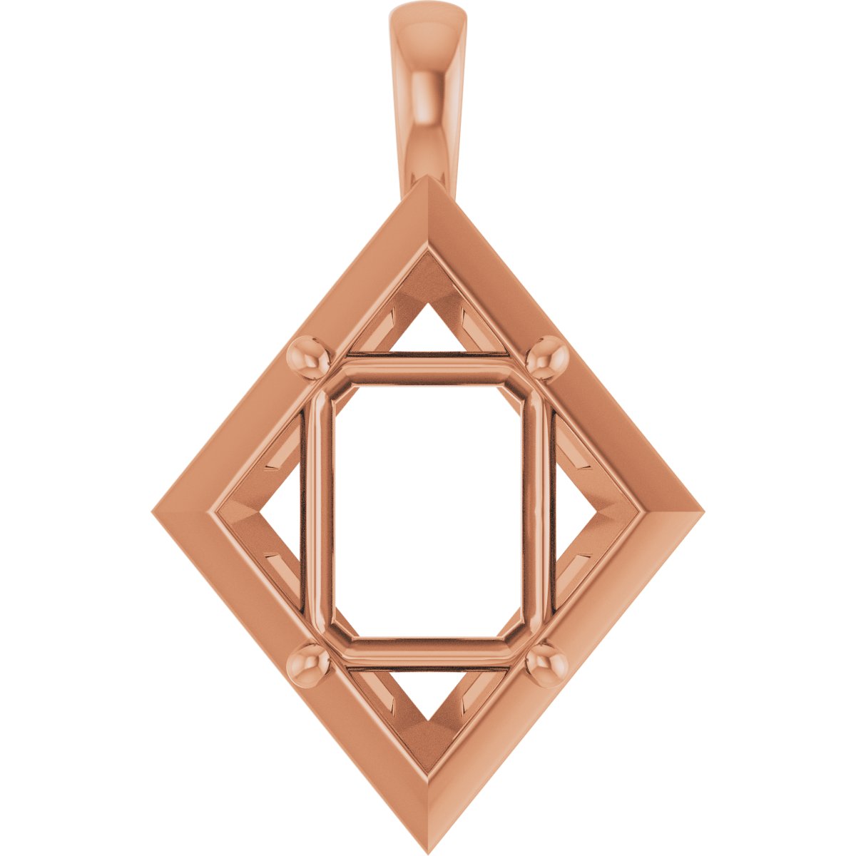 Claw-Prong Bezel-Style Solitaire Charm/Pendant