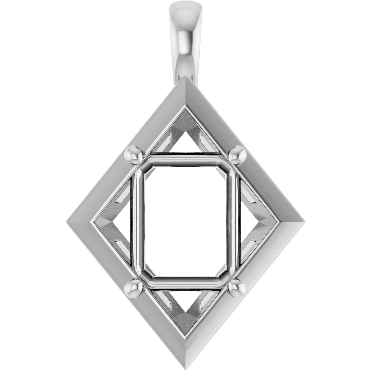Claw-Prong Bezel-Style Solitaire Charm/Pendant