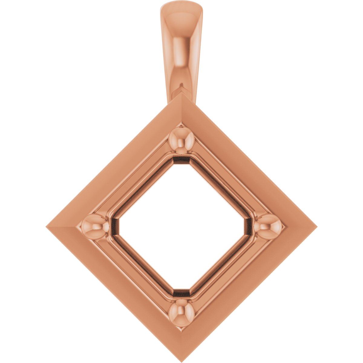 Claw-Prong Bezel-Style Solitaire Charm/Pendant