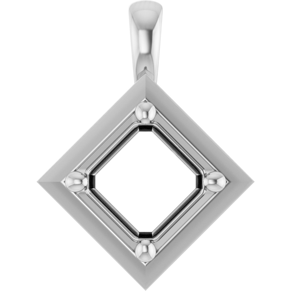 Claw-Prong Bezel-Style Solitaire Charm/Pendant