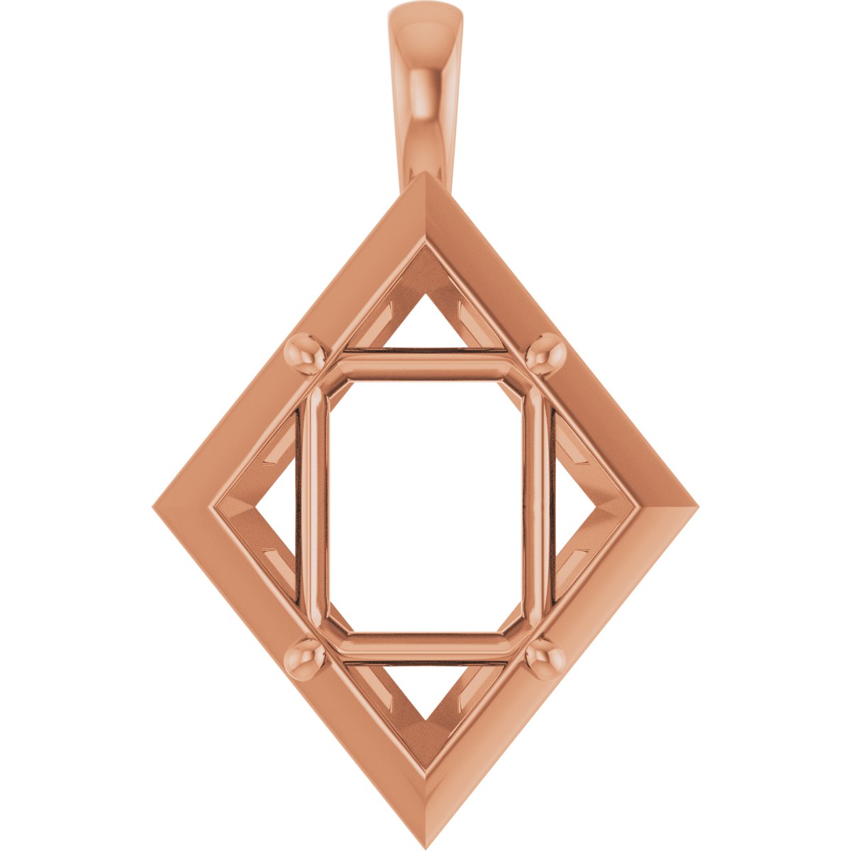 Claw-Prong Bezel-Style Solitaire Charm/Pendant