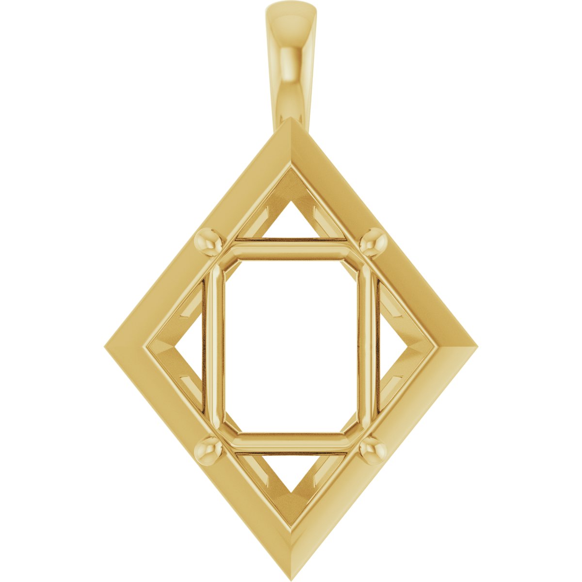 Claw-Prong Bezel-Style Solitaire Charm/Pendant