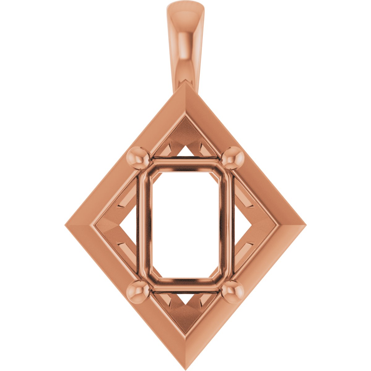 Claw-Prong Bezel-Style Solitaire Charm/Pendant