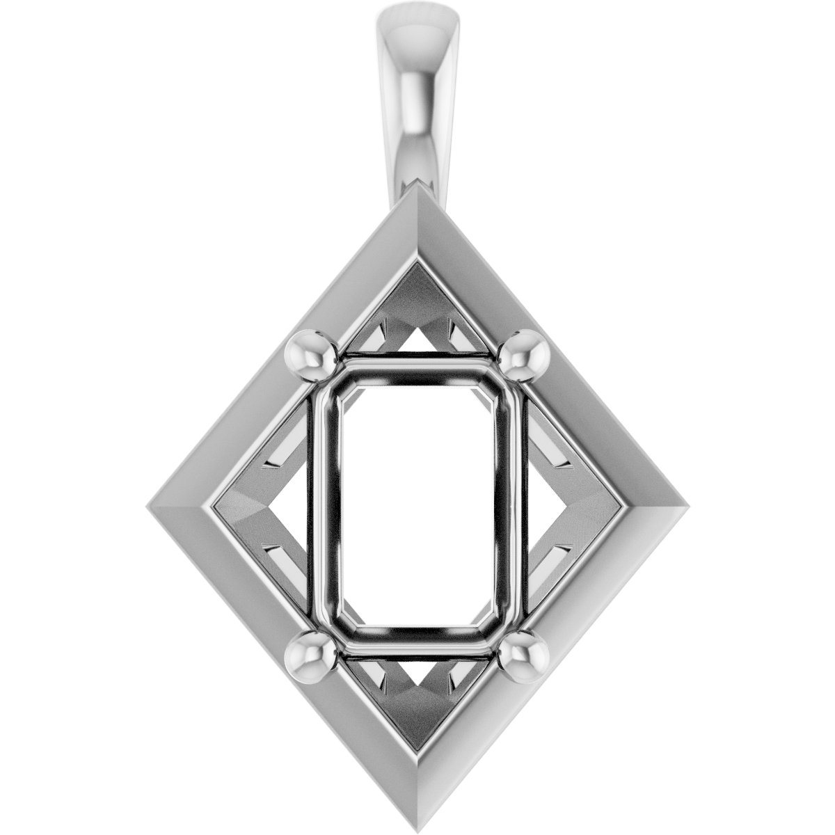 Claw-Prong Bezel-Style Solitaire Charm/Pendant