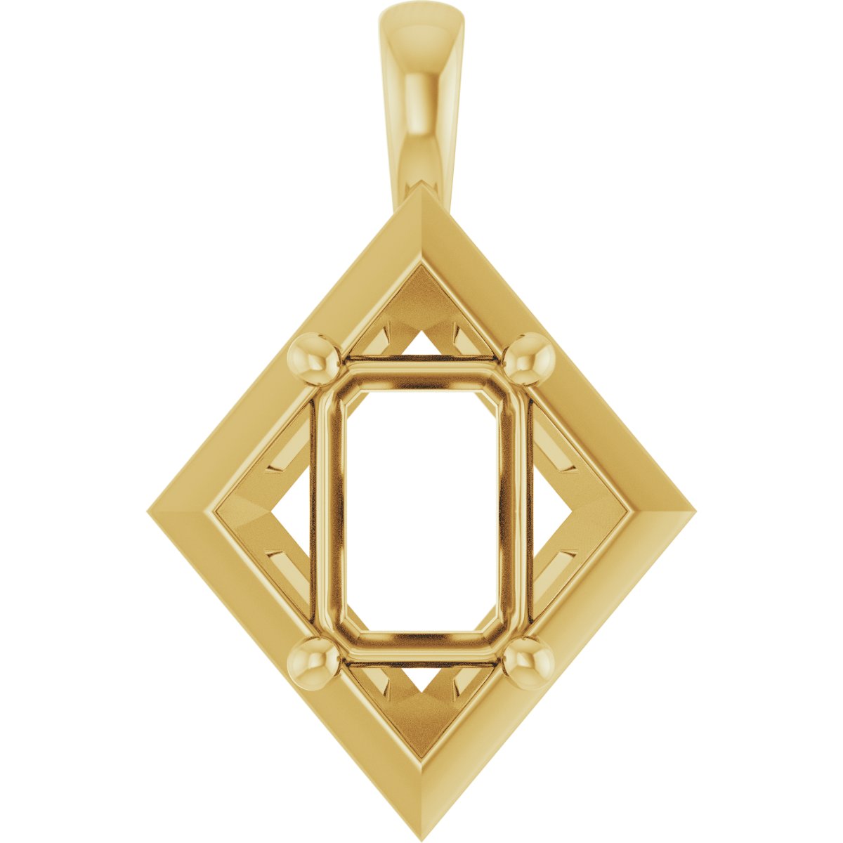 Claw-Prong Bezel-Style Solitaire Charm/Pendant