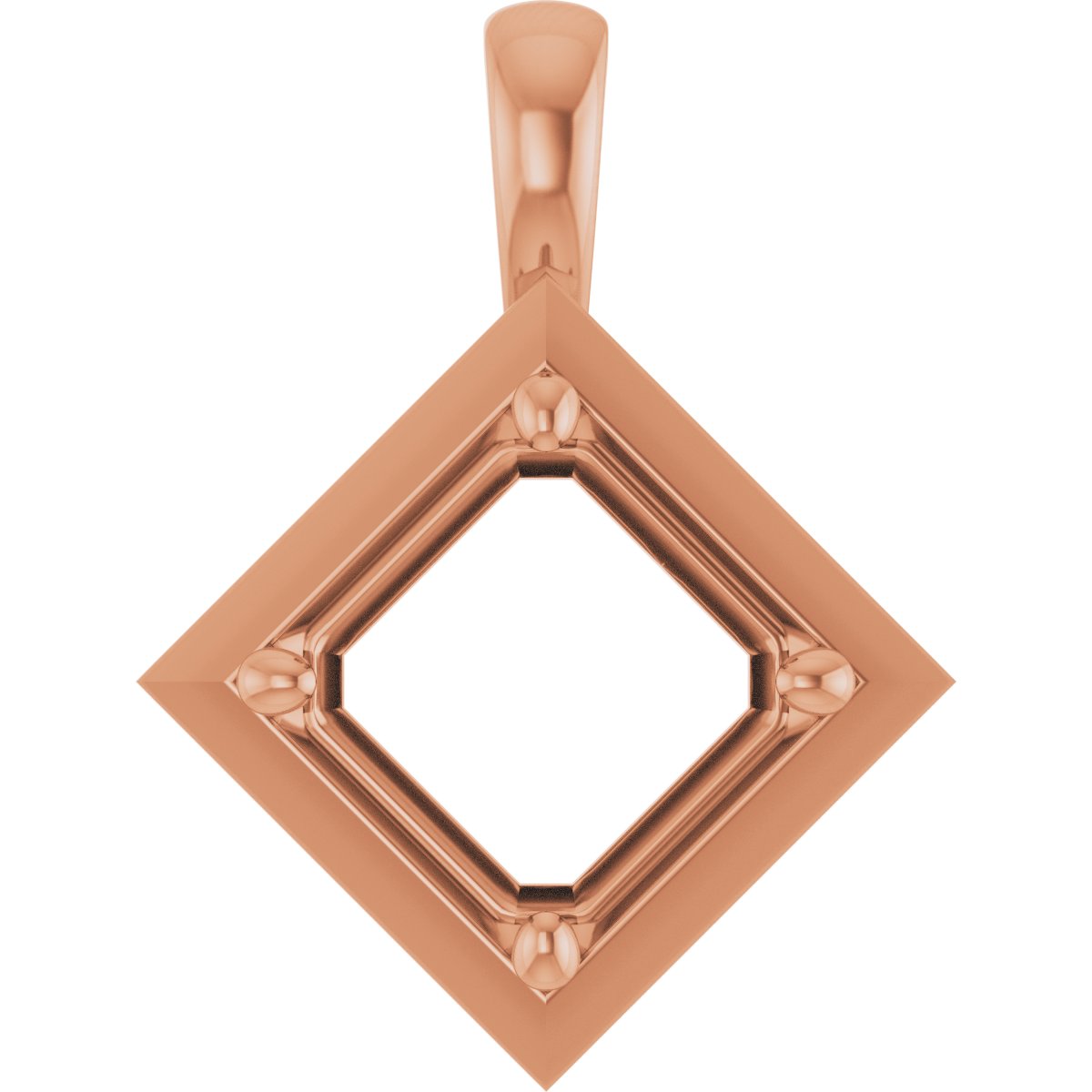 Claw-Prong Bezel-Style Solitaire Charm/Pendant