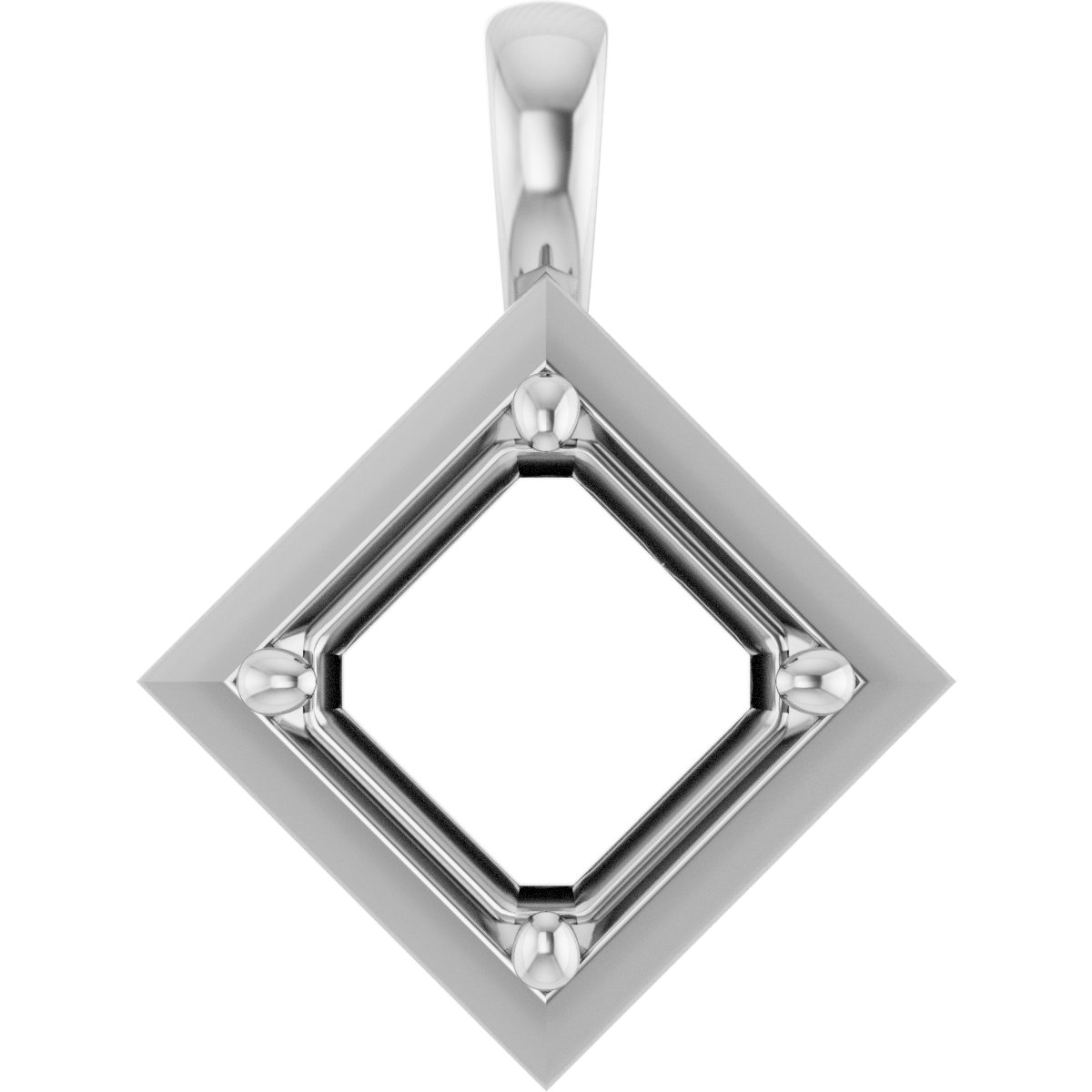 Claw-Prong Bezel-Style Solitaire Charm/Pendant