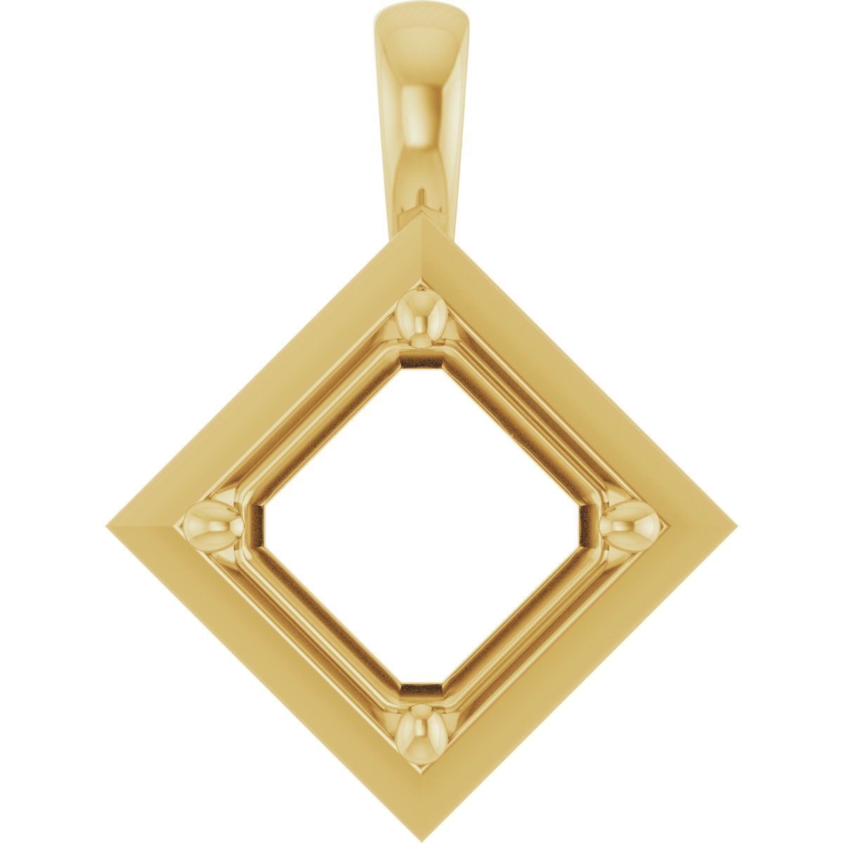 Claw-Prong Bezel-Style Solitaire Charm/Pendant