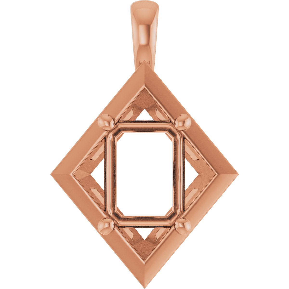 Claw-Prong Bezel-Style Solitaire Charm/Pendant