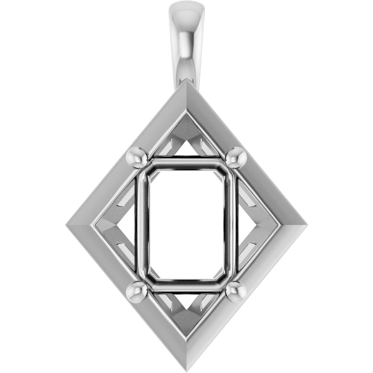 Claw-Prong Bezel-Style Solitaire Charm/Pendant
