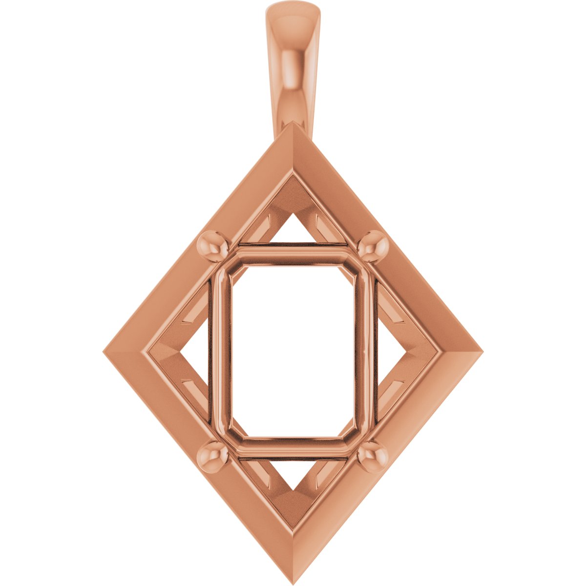 Claw-Prong Bezel-Style Solitaire Charm/Pendant