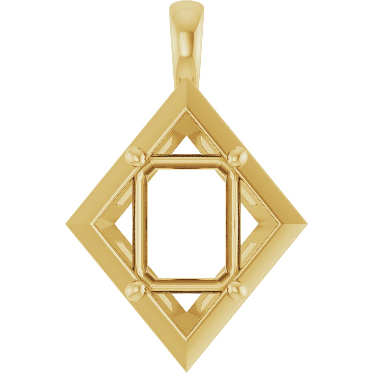 Claw-Prong Bezel-Style Solitaire Charm/Pendant