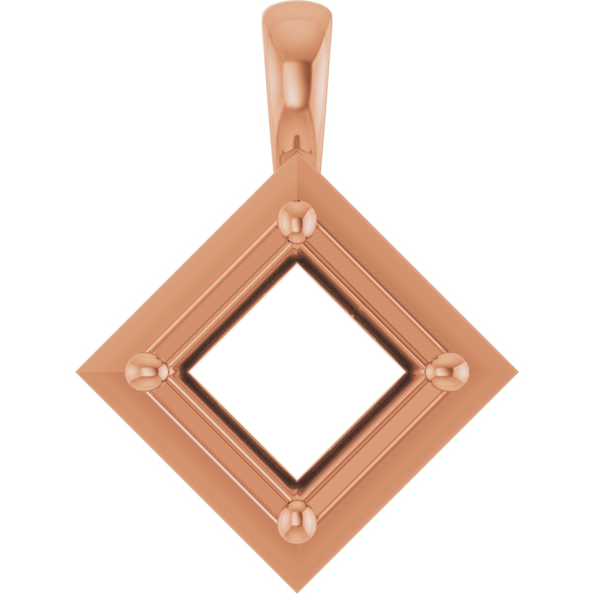 Claw-Prong Bezel-Style Solitaire Charm/Pendant
