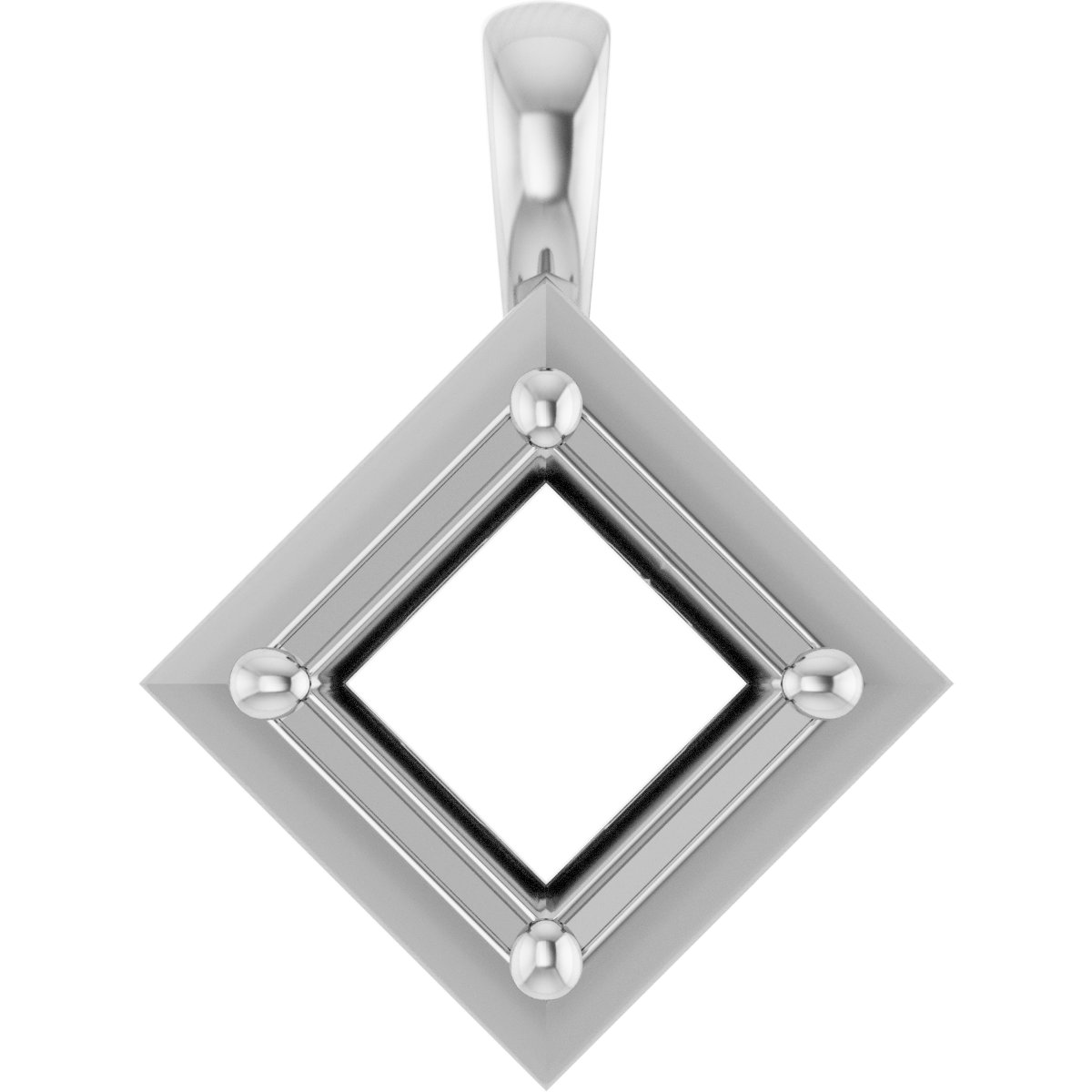 Claw-Prong Bezel-Style Solitaire Charm/Pendant