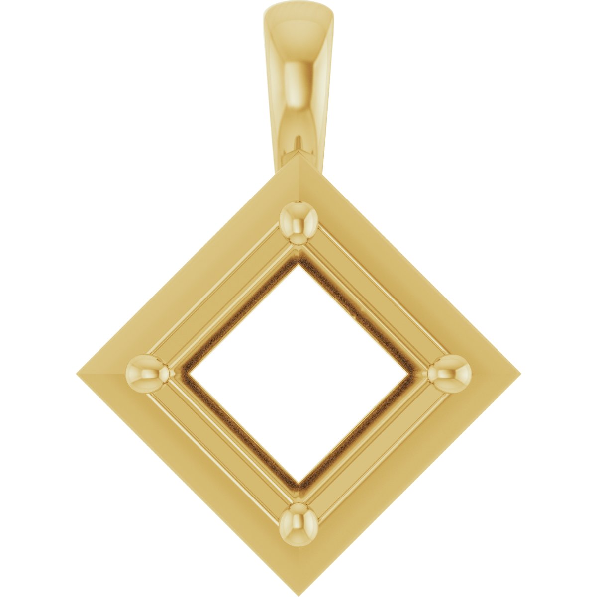 Claw-Prong Bezel-Style Solitaire Charm/Pendant