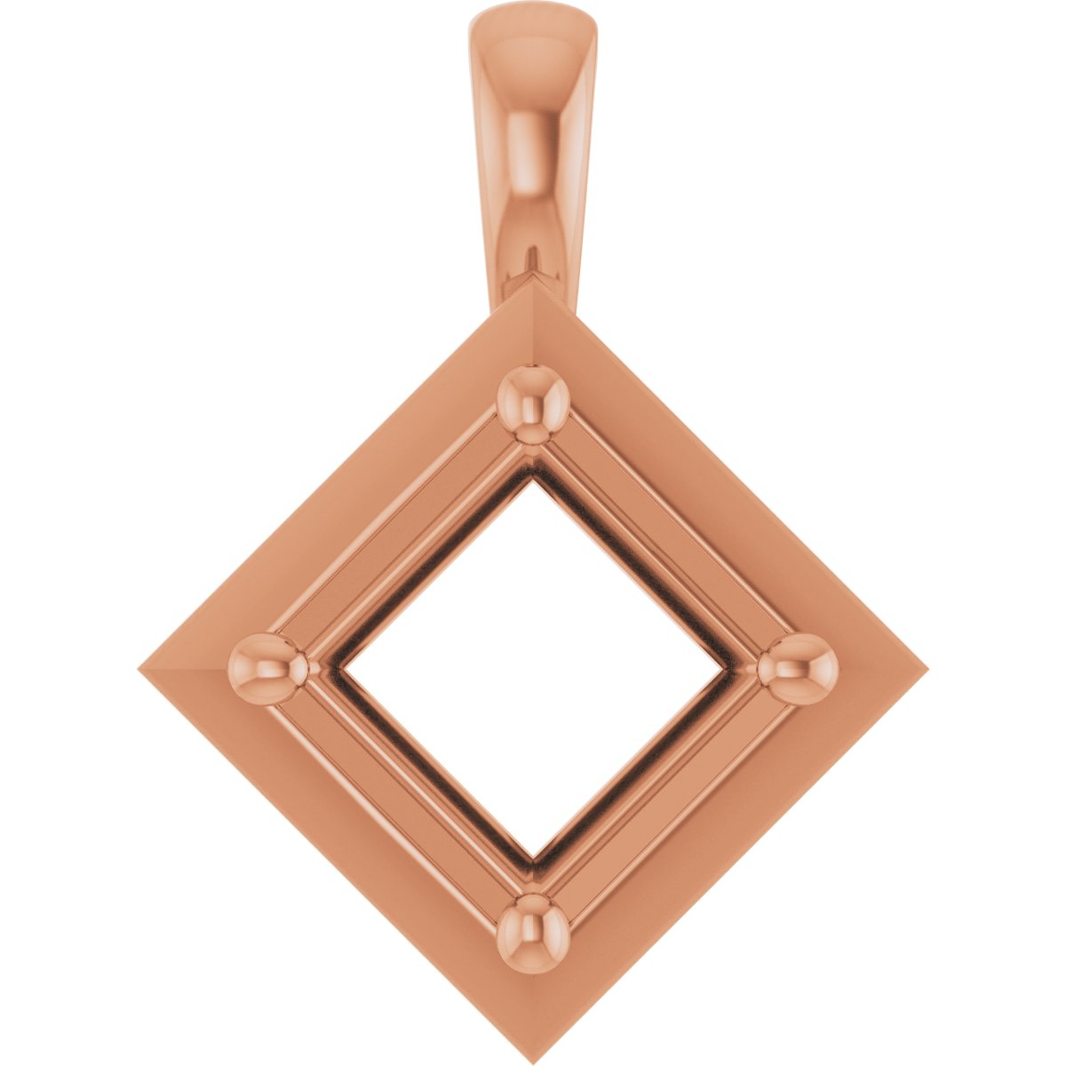 Claw-Prong Bezel-Style Solitaire Charm/Pendant