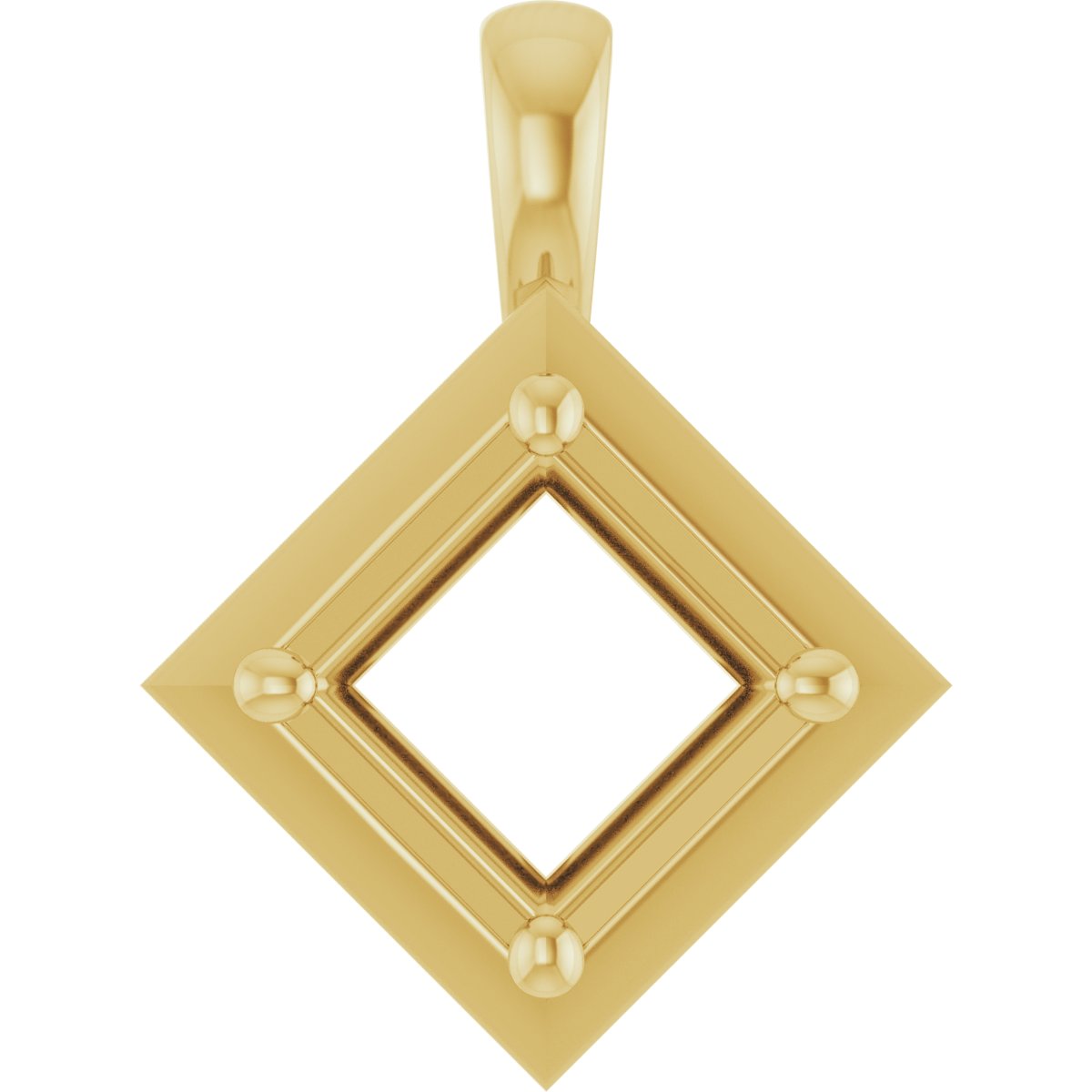 Claw-Prong Bezel-Style Solitaire Charm/Pendant