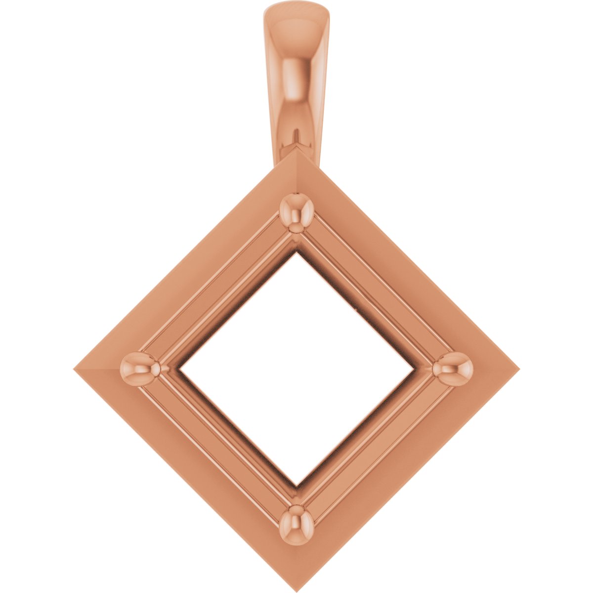 Claw-Prong Bezel-Style Solitaire Charm/Pendant