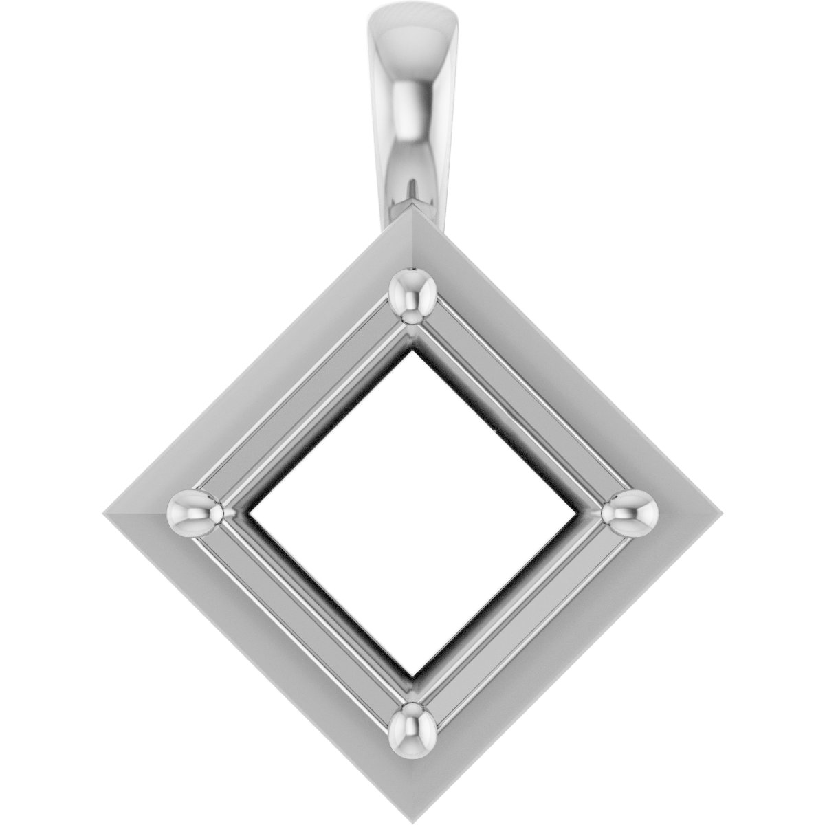 Claw-Prong Bezel-Style Solitaire Charm/Pendant