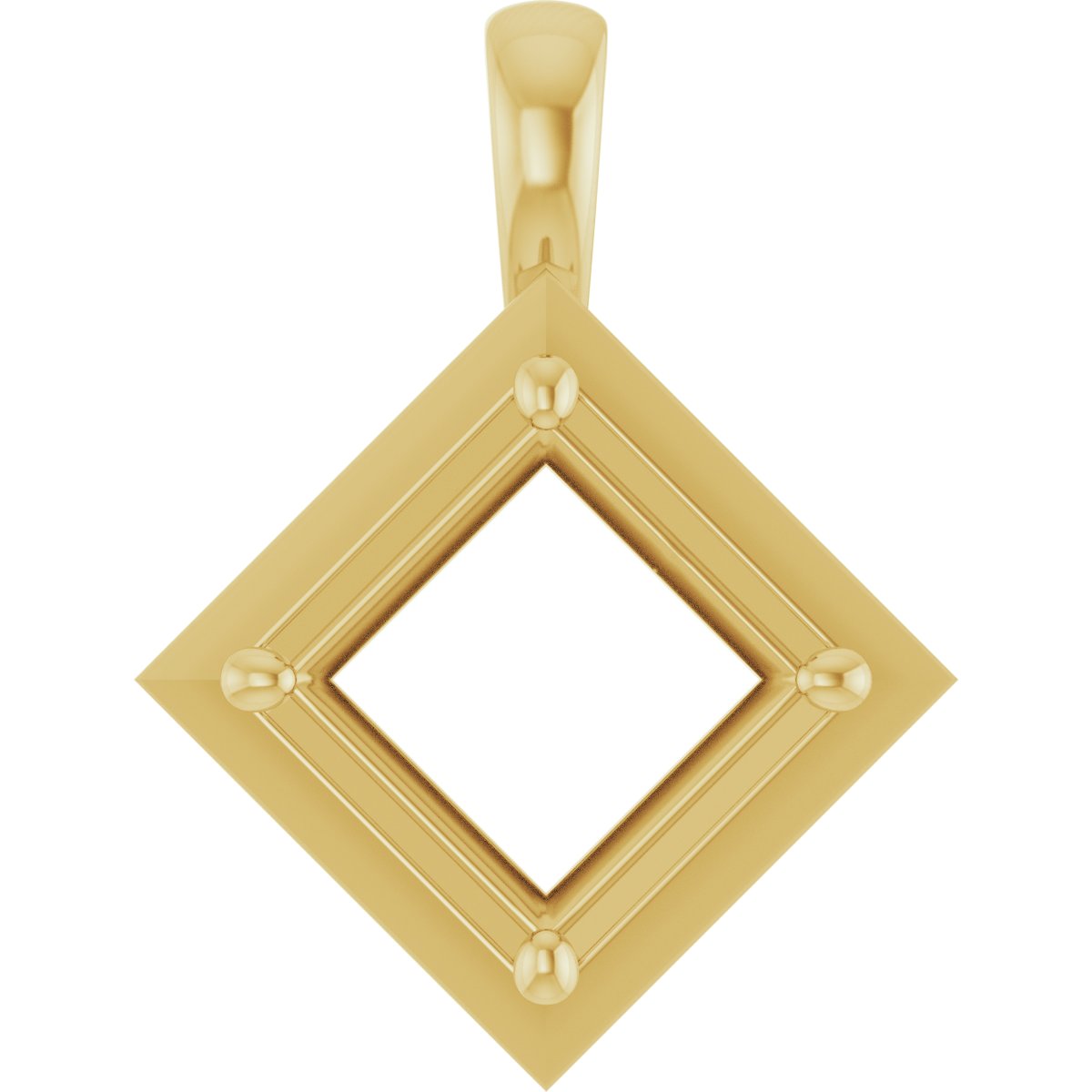Claw-Prong Bezel-Style Solitaire Charm/Pendant