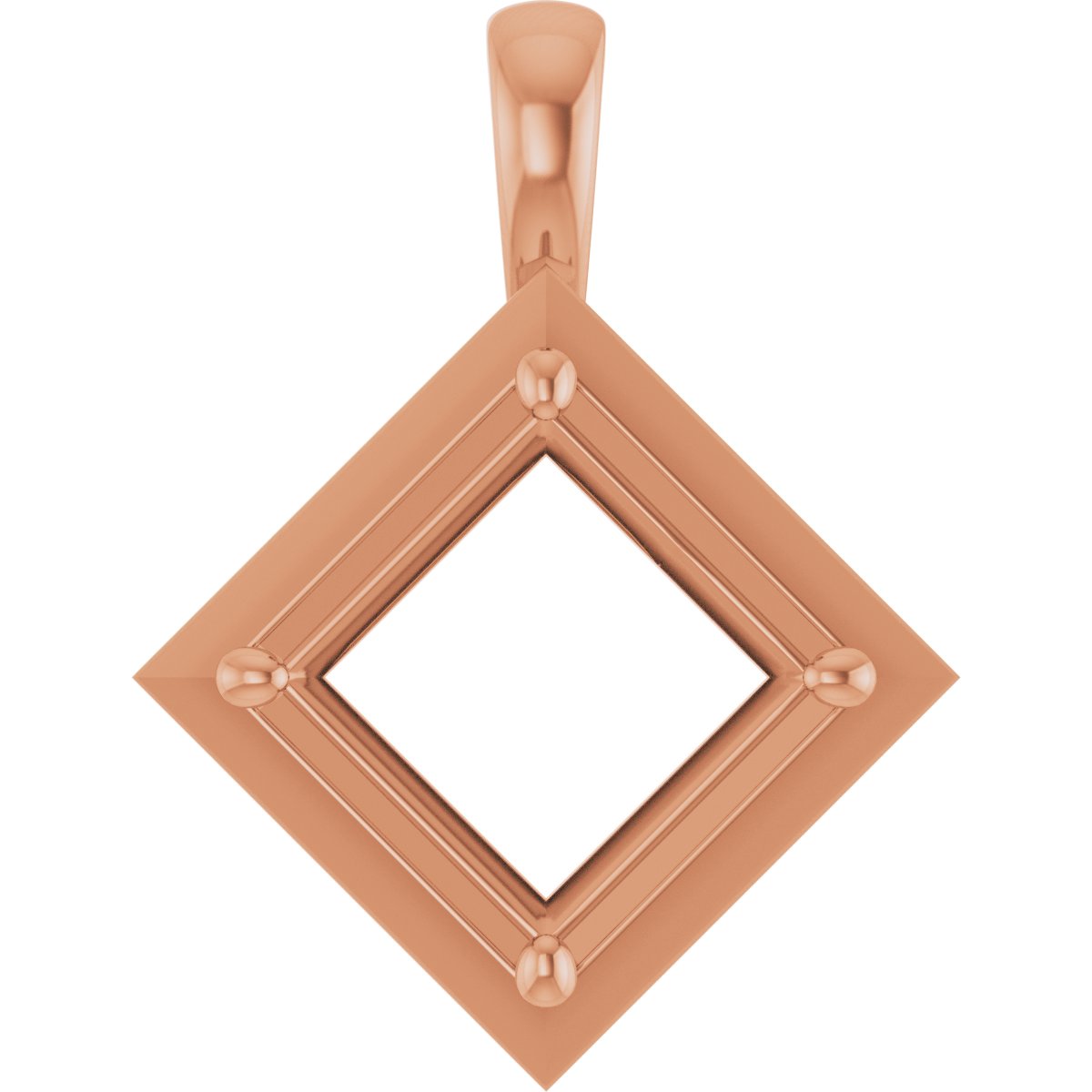 Claw-Prong Bezel-Style Solitaire Charm/Pendant