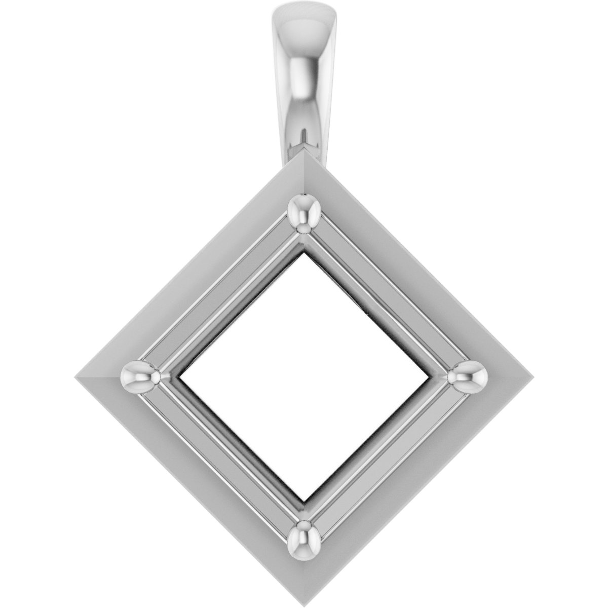 Claw-Prong Bezel-Style Solitaire Charm/Pendant