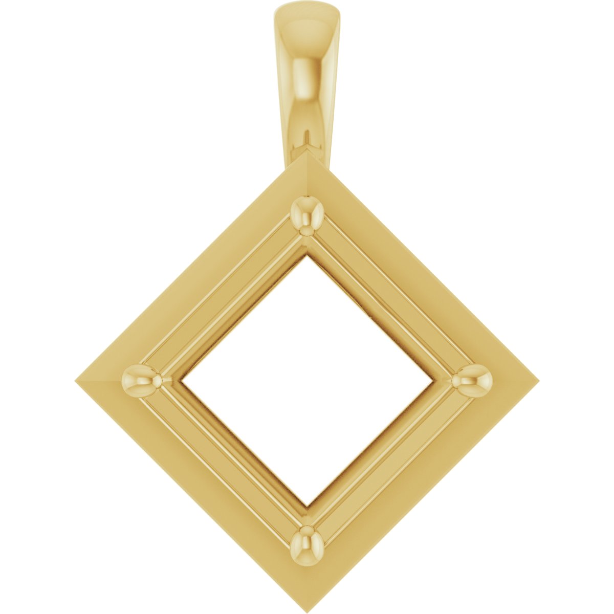 Claw-Prong Bezel-Style Solitaire Charm/Pendant