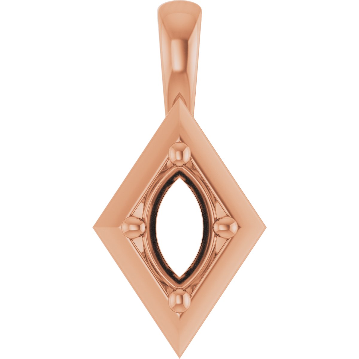 Claw-Prong Bezel-Style Solitaire Charm/Pendant