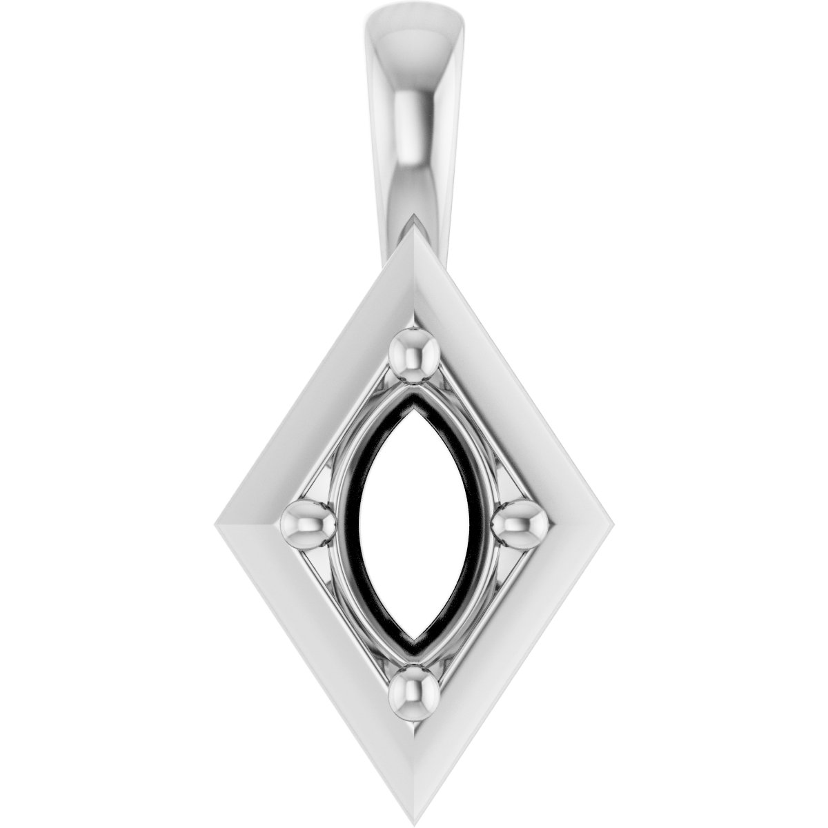 Claw-Prong Bezel-Style Solitaire Charm/Pendant