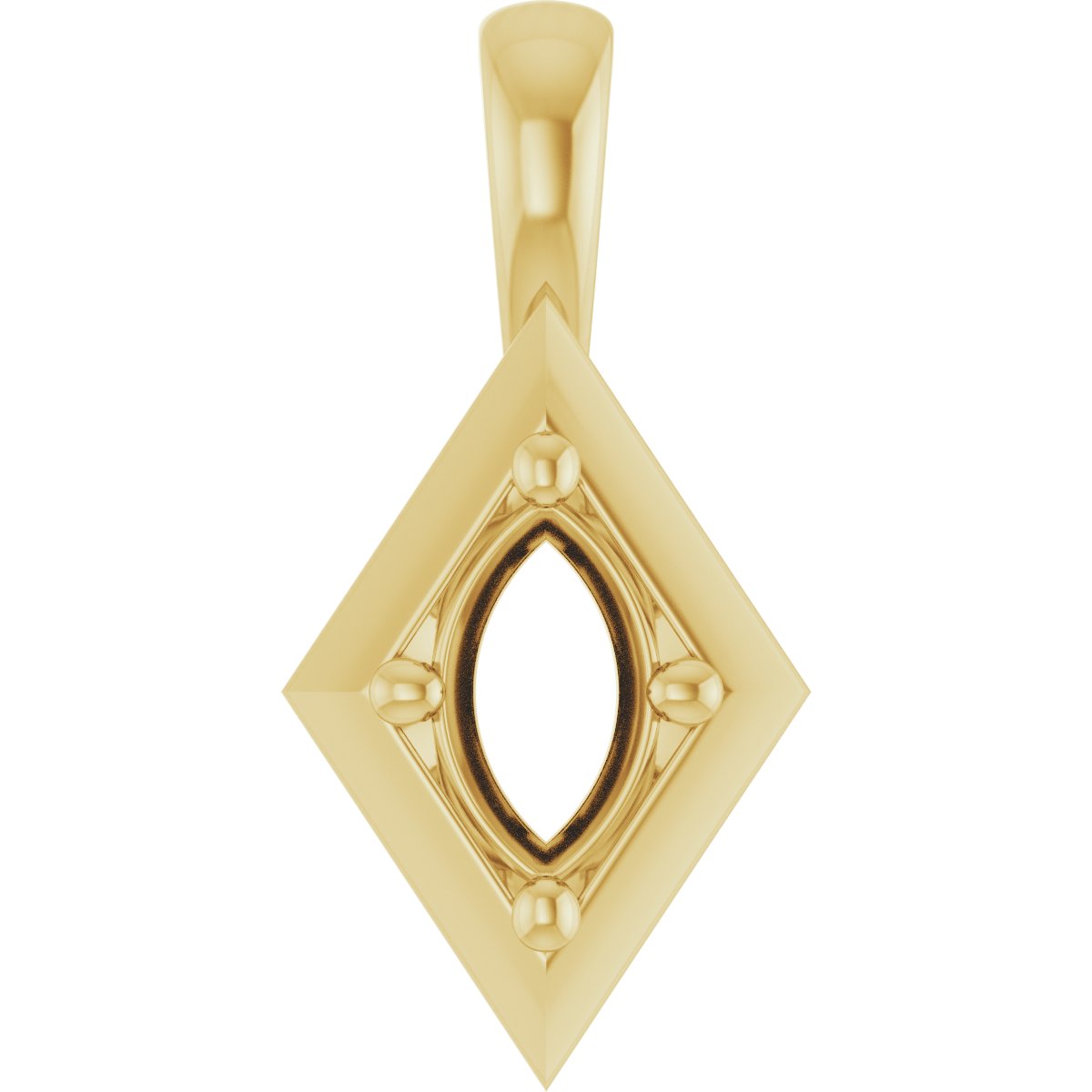 Claw-Prong Bezel-Style Solitaire Charm/Pendant