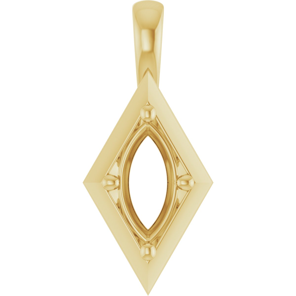 Claw-Prong Bezel-Style Solitaire Charm/Pendant